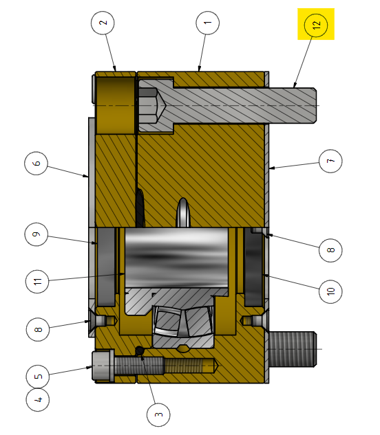 Inbusbout M16 x 65mm voor bevestiging bloklager kettingbaan