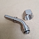 RVS Perskoppeling 12L 45gr wartel - 3/8" slang