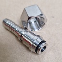RVS Perskoppeling 12L wartel - 3/8" slang