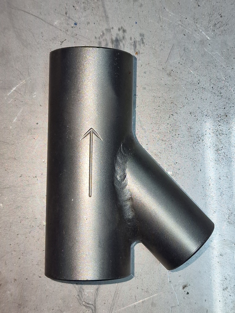 y-stuk 1/2" - 3/8" voor injector/voedingsklep