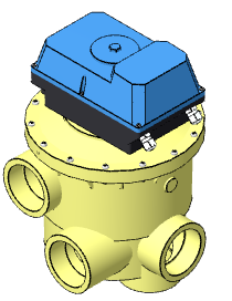 Centraal Stuurventiel 3" Automatisch, met aquastar MP-6 24V AC