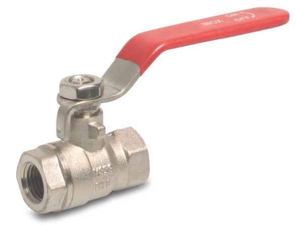 Kogelkraan met RVS hendel, type 100VA 1/2" -25 bar