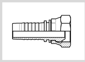 [SISS003366] RVS Rechte perskoppeling - Losse moer (JIC 3/4" - Slang 3/8") - EC0608NJ-SS