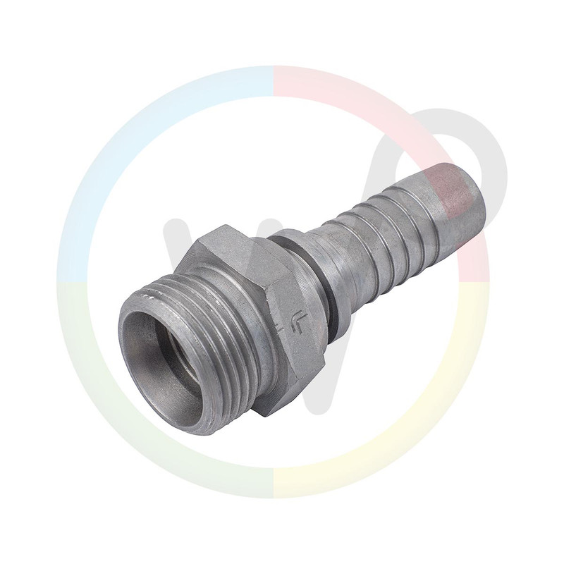[SIS0616551] RVS Perskoppeling 12L opnemend - 3/8" slang