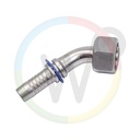 RVS Perskoppeling 12L 45gr wartel - 3/8" slang