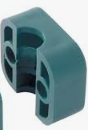 Groen blokje enkel voor buis 12mm (per paar)