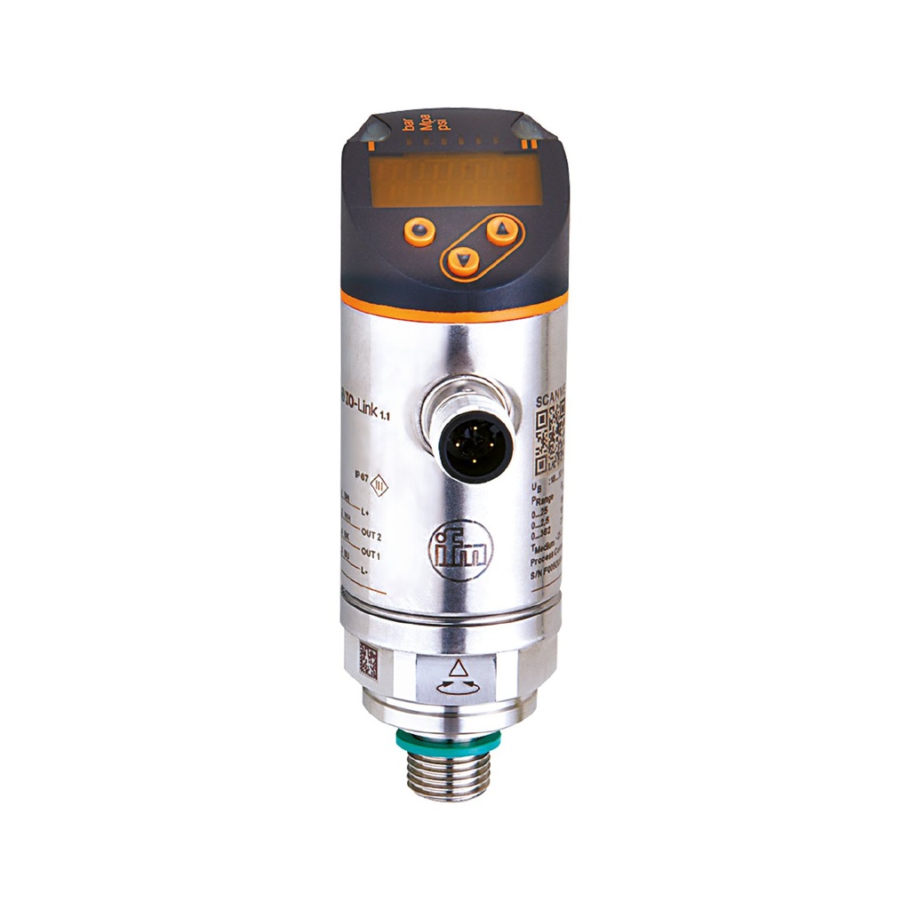 [WP431538] Druksensor met display 2out NOC analoog - 0-10bar - M