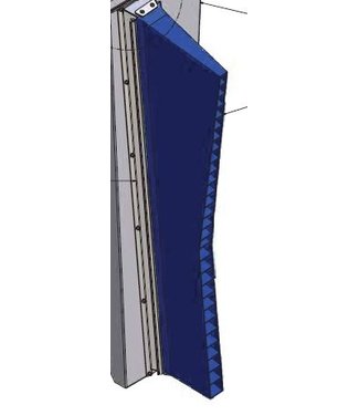 [WP432812] Buse de soufflerie textile Holz 'standard' pour séchoir latéral gauche (couleur bleu/bleu)