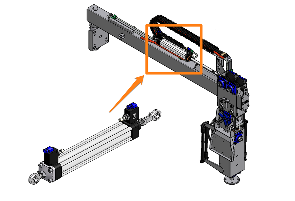 Cilindre pneumatic DN50 complèt 