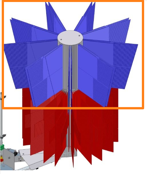 [WP432681] Ensemble textile WATEX-12 PE163 partie supérieure brosse gauche et droite (Bleu)