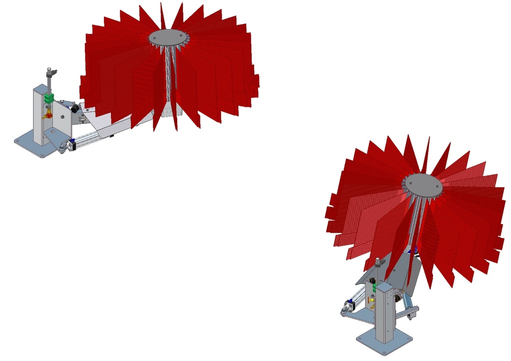 Textielset WATEX-12 "PE118" compleet voor linker en rechter borstel