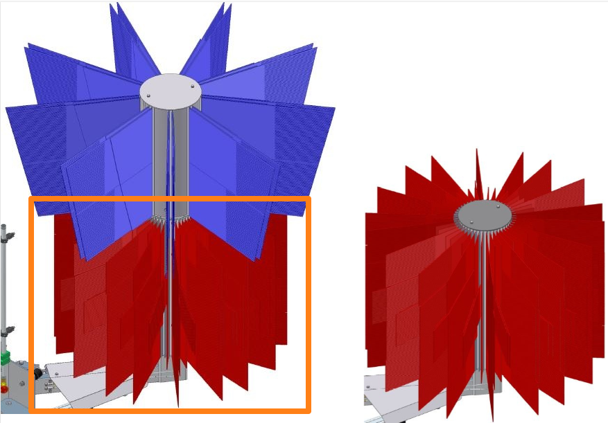 [WP431121] Textielset WATEX-12 - "PE135" of "PE163" onderzijde voor linker en rechter borstel (Blauw)
