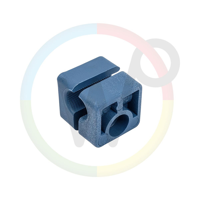Leiding beugel 12mm blauw, 1 gat