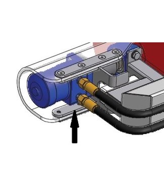 RVS motorophanging voor links en rechts PE196 Hydraulisch