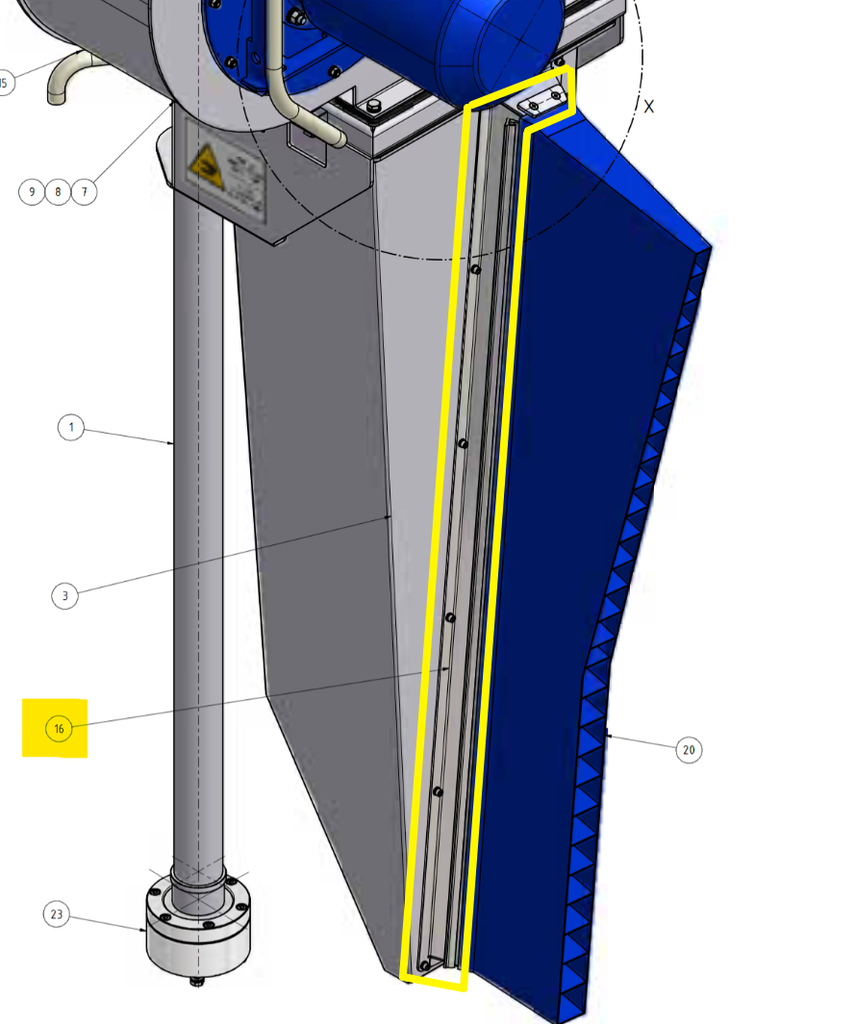 [WP432767] Holz frame uitblaasmond zijdroger Links/Rechts gelijk
