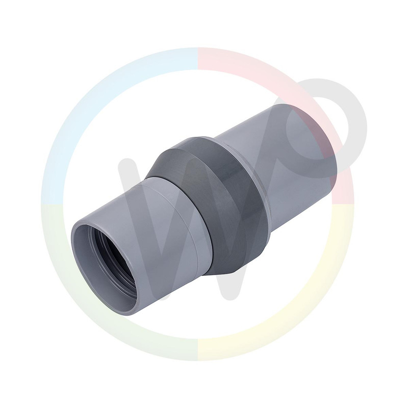 Rubber draaimof tussen stofzuigbuis en stofzuigslang