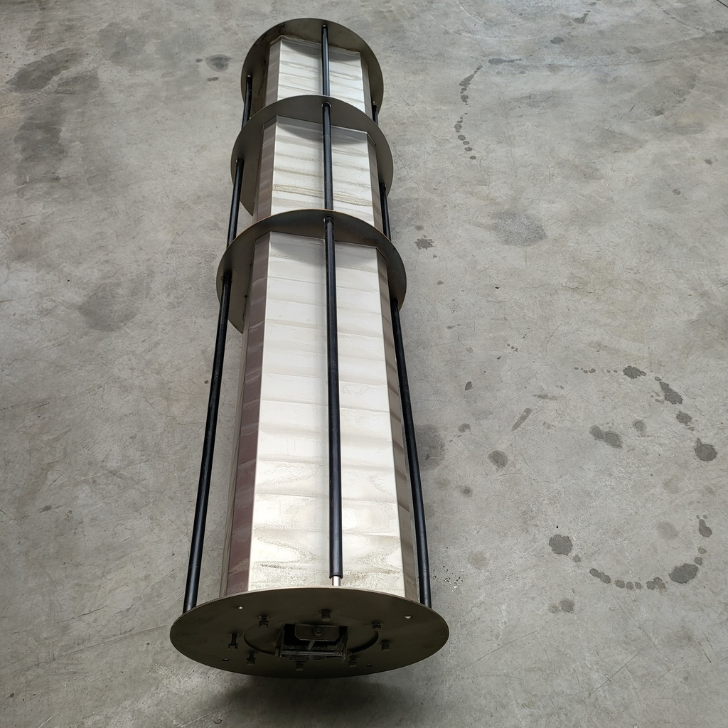 Tube Inox carré pour brosse de toit avec couvercle