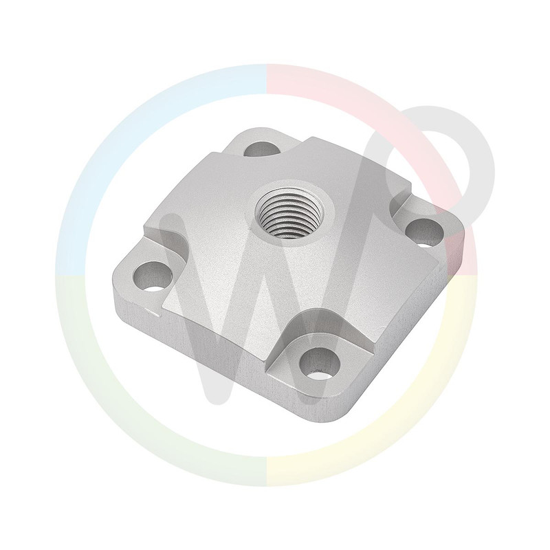 Bride de support pour vérin pneumatique DN50-VA avec vis de fixation et rondelles élastiques