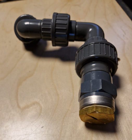 Holz PVC gedeelte met nozzle voor op schuimdosator