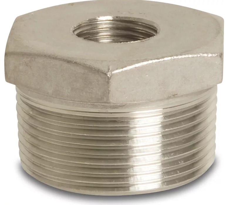 RVS verloopring 1" x 1/4"