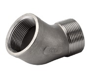 RVS knie 45gr binnen/buiten 3/8"