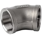 RVS knie 45gr binnen/binnen 1/8"