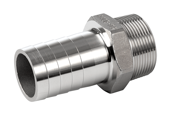 RVS slangpilaar 1-1/2" buiten x 38 mm