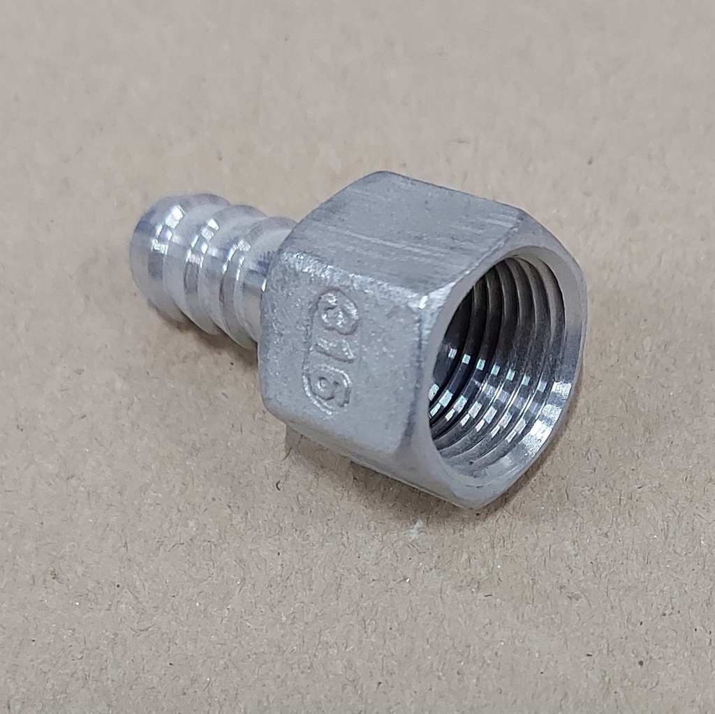[ACE10244] RVS slangpilaar 1/2" binnen x 13 mm