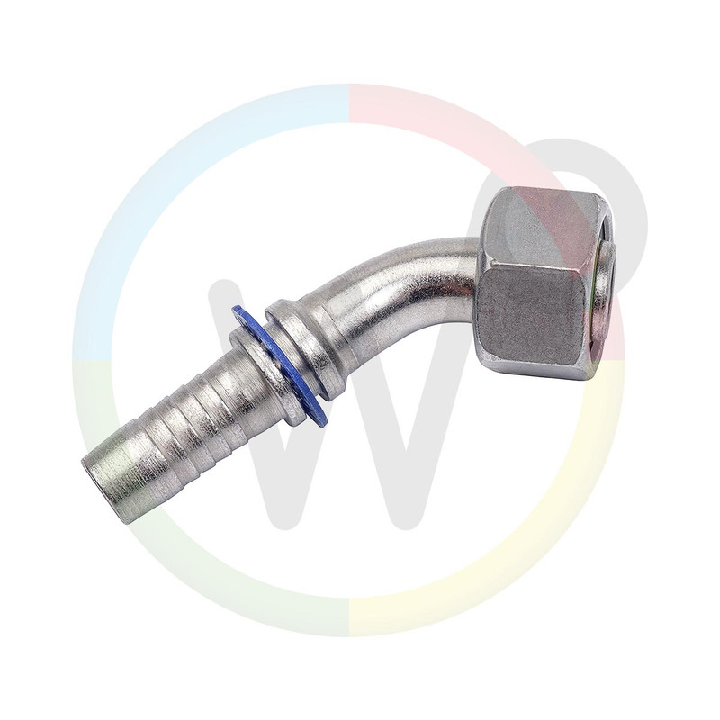 [ACE10309] Galva Emmanchement 3 / 4-16 JIC 45gr écrou - tuyau 3/8 »