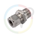 RVS rechte inschroefkoppeling 22L x 1" buiten (met o-ring)