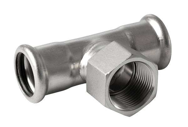 RVS mapress T-stuk 54 x 2" x 54mm