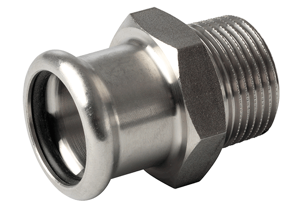 RVS mapress puntstuk 35 x 1-1/4"AG