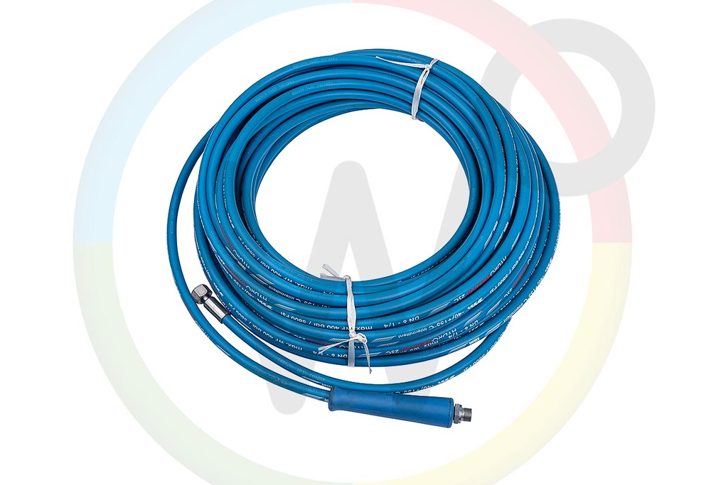 Complete hd slang 35m voor schoonmaakhaspel, blauw