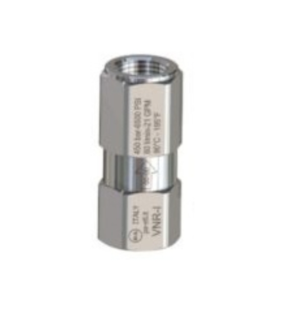 RVS hogedruk terugslagklep 1/4" max 220bar