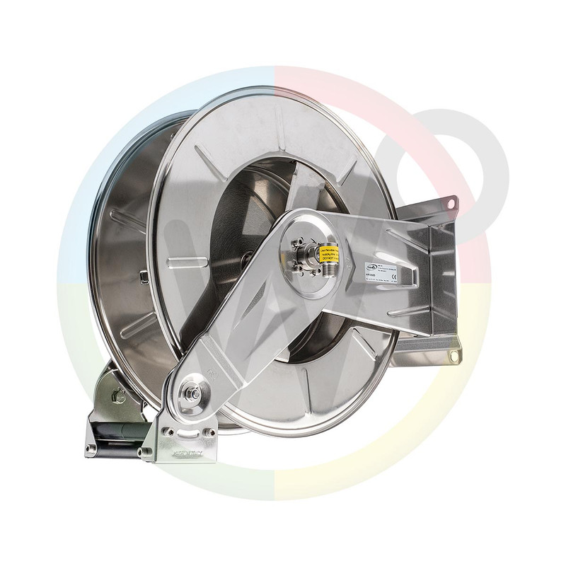 dévidoir de tuyau flexible en acier inoxydable avec un tuyau de retour à ressort pour 35meter