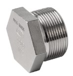 RVS plug 3/8" NPT voor afdoppen drukmeter catpomp