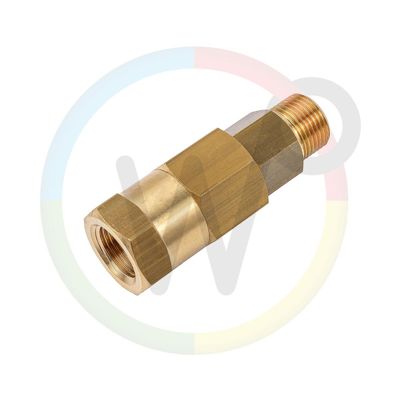 Messing swivel lang 3/8" bi/bu voor PE806