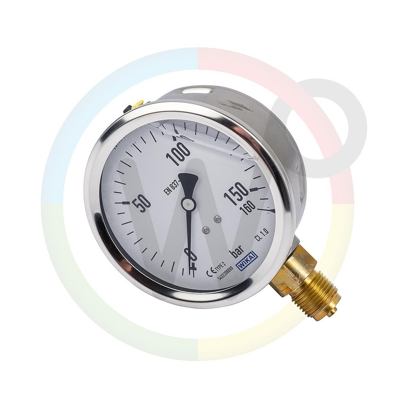 Wanner RVS manometer 0-160bar voor G25 pomp