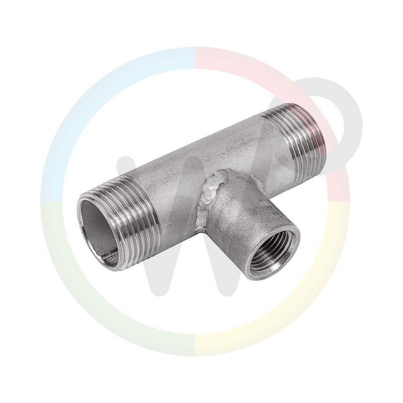 Wanner RVS T-stuk 1" voor manometer G25 pomp