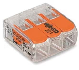 Wago lasklem, 3 klemposities