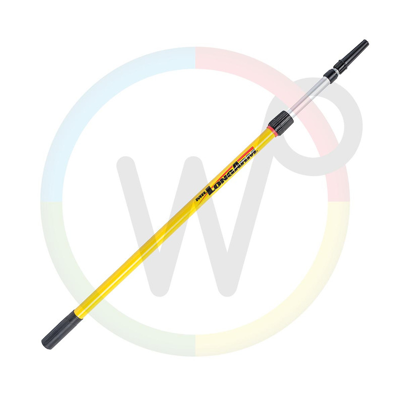 Telescoopsteel geel voor wasborstels, kordelgewinde buiten