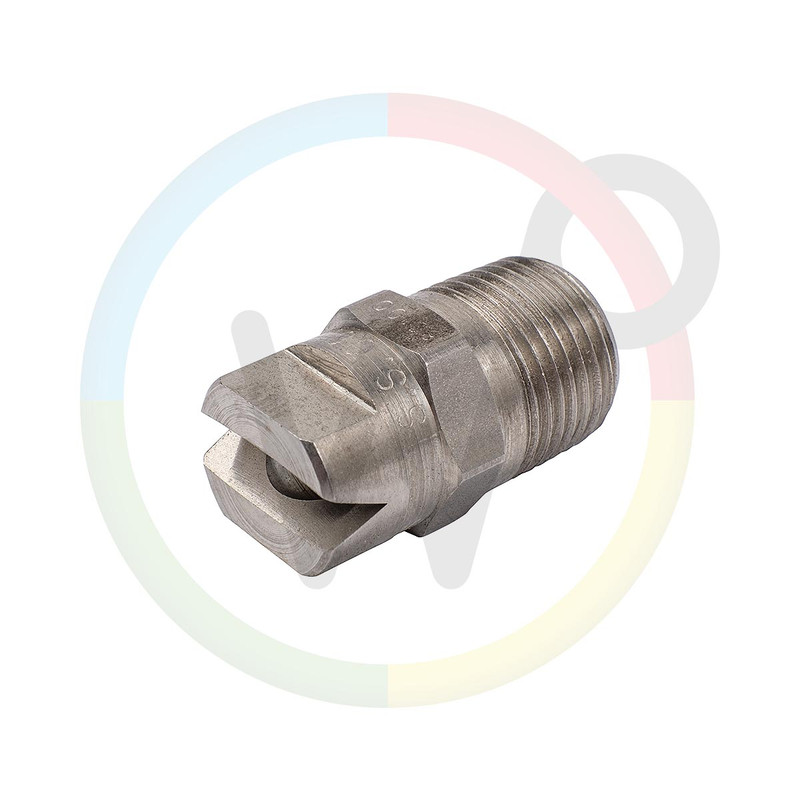 RVS 3/8" vlakstraal nozzle 80100, schuimbuis