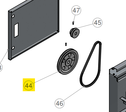 [MTM0710081001] Poulie gros diam 150mm MTM Lave tapis