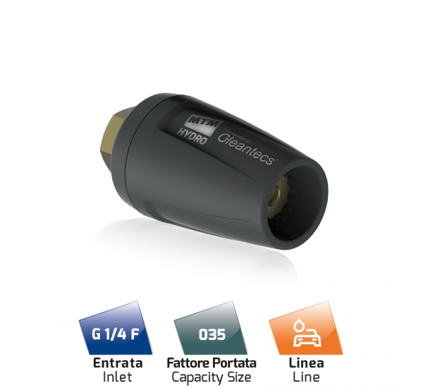 [MTM1060080500] Roterende vuilfrees - car wash nozzle 2030 psi G1/4F, capac. 035