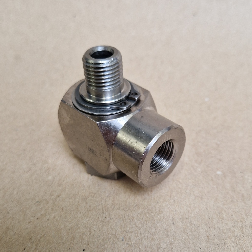SWIVEL 1/4"F:1/4"M SS 90°