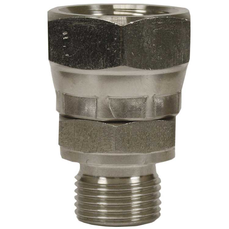 SWIVEL ADAPTOR STAINLESS STEEL BSP 3/8M:3/8F