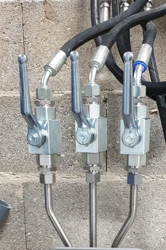 [WP831011] Set Blokogelkraan (3st) voor 1 hydraulisch pack
