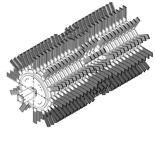 Set de feutre pour brosse de toît standard WATEX-12 - diamètre variante