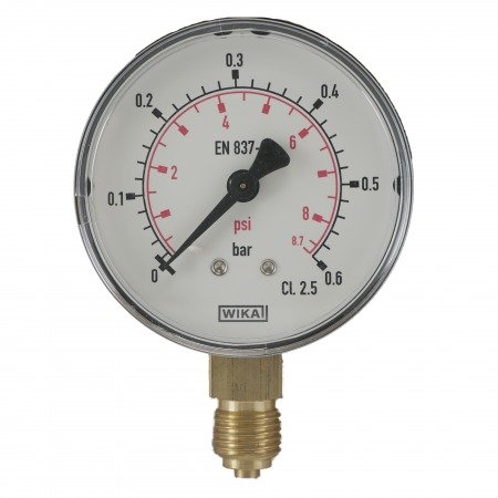 [WP431689] Manometer 0-2,5bar 1/4 aansluiting onder