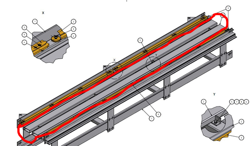 [WP431253] Loopvlak voor kettingdeel Holz 1600 x 322 mm voor brede kettingbaan (14-102)